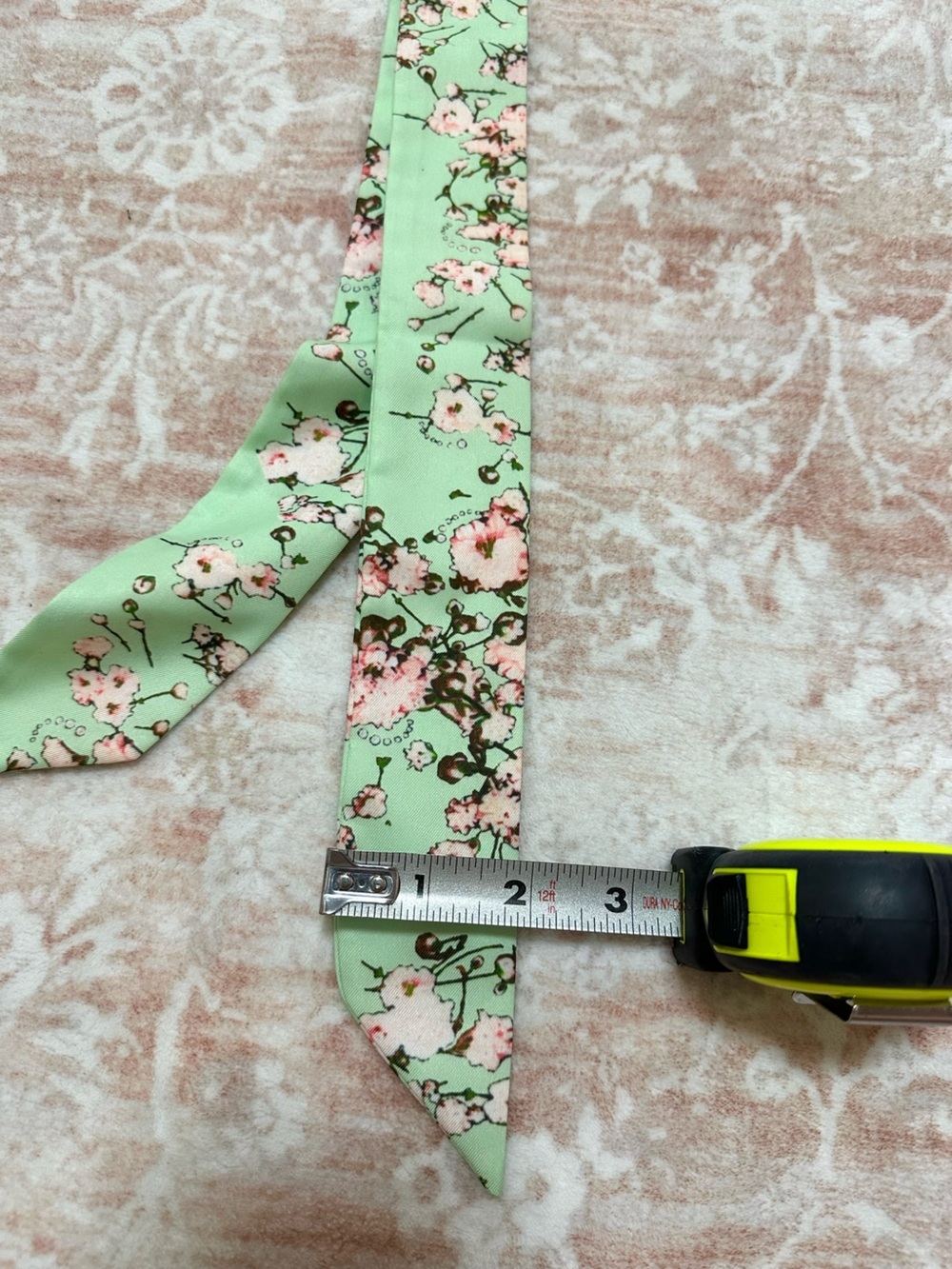 NEW 🌸 Satin Floral Twilly Scarf Tie - Picture 8 of 8